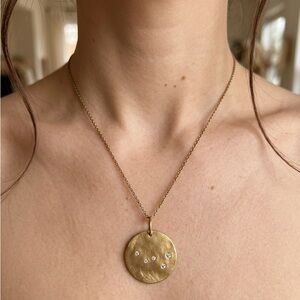 Geometric V-Pendant Beaded Mixed Metal Choker Necklace